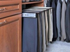 Custom closet with pant rack